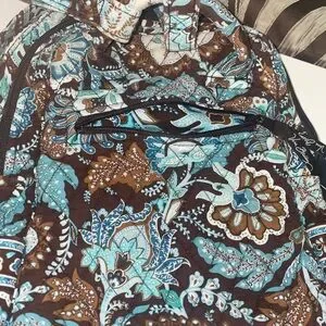 Vera Bradley | Bags | Vera Bradley Blue And Brown Backpack  display picture 3